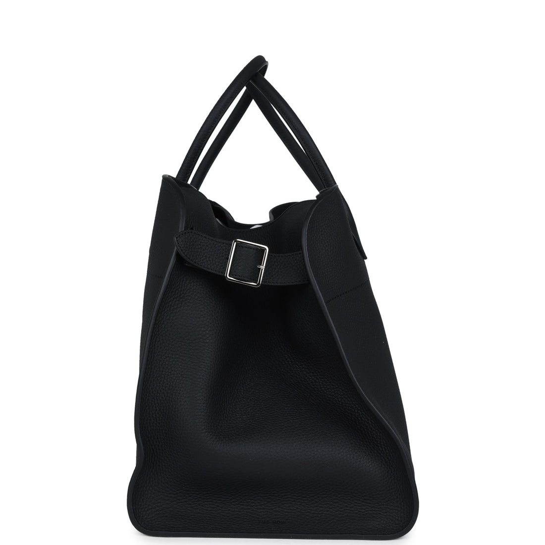 The Row Soft Margaux 17 Bag Black Calfskin Gold Hardware