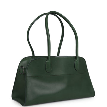 The Row Margaux Shoulder 12 Bag Moss Saddle Silver Hardware