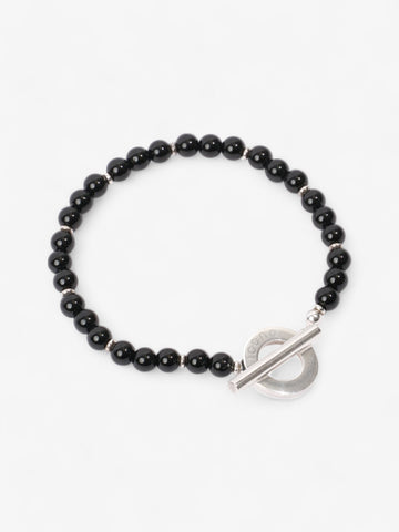 Gucci Beaded Bracelet Black / Silver Silver Sterling