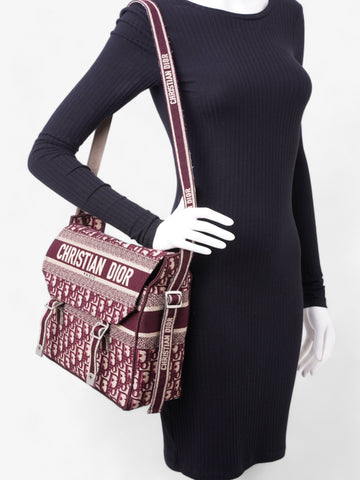 Christian Dior Diorcamp Messenger Burgundy Dior Oblique Canvas Medium