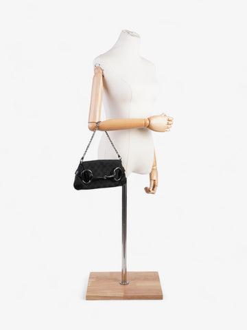 Gucci CS Horsebit Chain Black Canvas