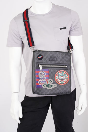 Gucci Night Courrier messenger bag Black CS Supreme Coated Canvas