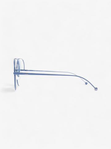Fendi Round Sunglasses Blue Base Metal 135mm