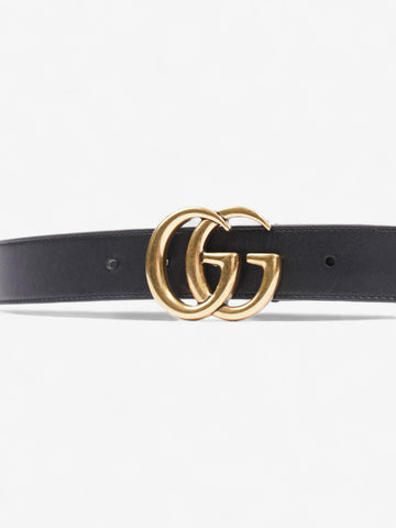 Gucci CS Marmont Thin Belt Black / Gold Leather 80cm / 32"