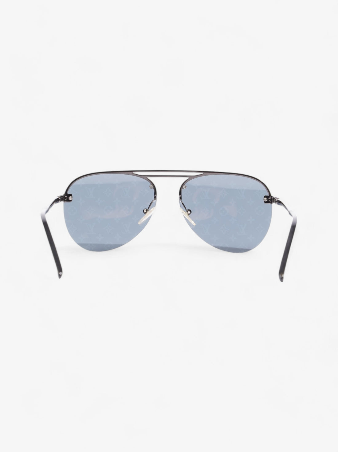 Louis Vuitton Aviator Sunglasses Black Monogram Acetate 140mm