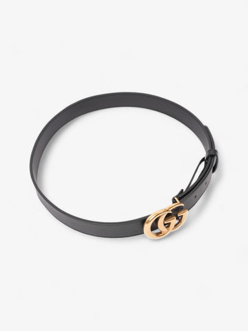 Gucci CS Marmont Belt Black / Gold Leather 75cm / 30"
