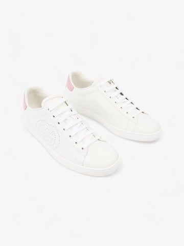 Gucci Ace Interlocking G Sneakers White / Pink Leather EU 38.5 UK 5.5