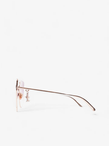 Louis Vuitton LV Charm Cat Eye Sunglasses Pink Gold Acetate 140mm