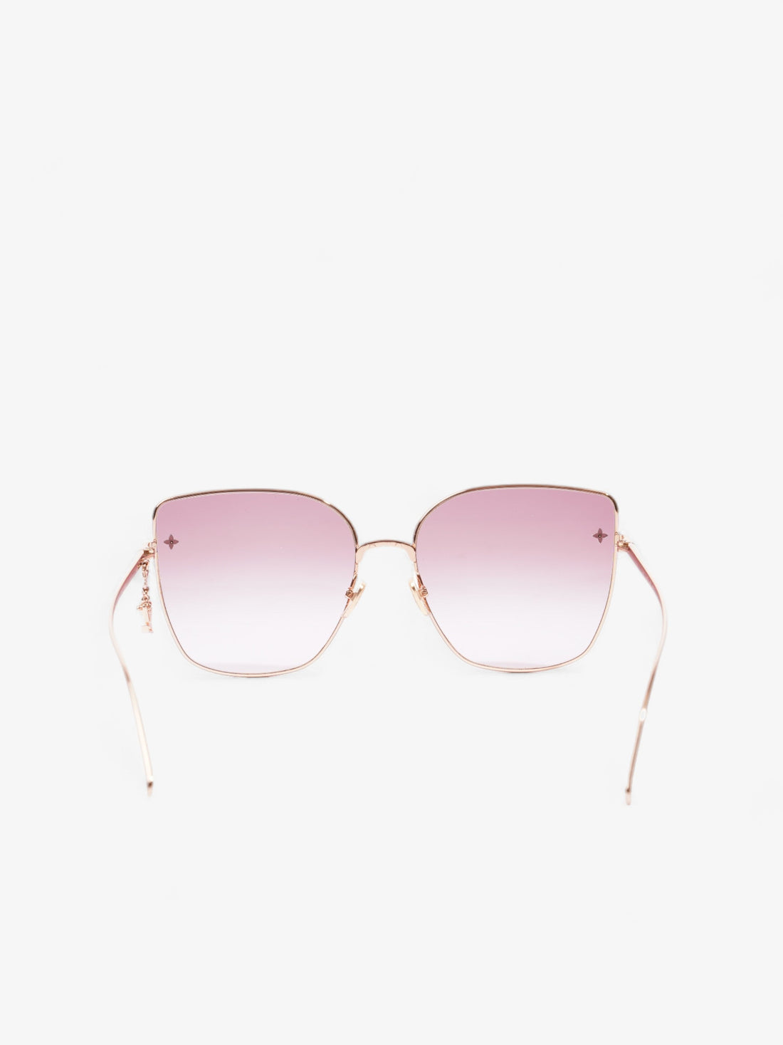 Louis Vuitton LV Charm Cat Eye Sunglasses Pink Gold Acetate 140mm