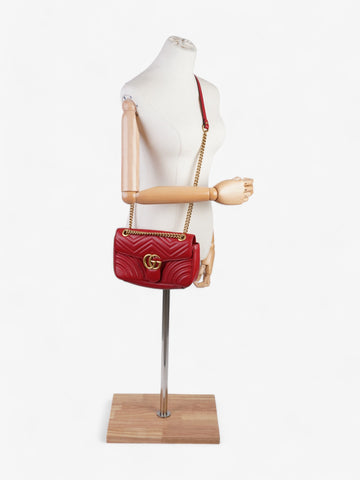 Gucci CS Marmont Red Matelasse Leather Small