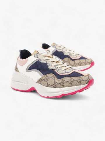 Gucci Rhyton CS Supreme / Navy Blue / Pink Cotton EU 39.5 UK 6.5