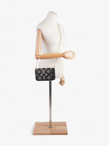 Louis Vuitton Pochette Felicie Black / Ivory Empreinte Leather