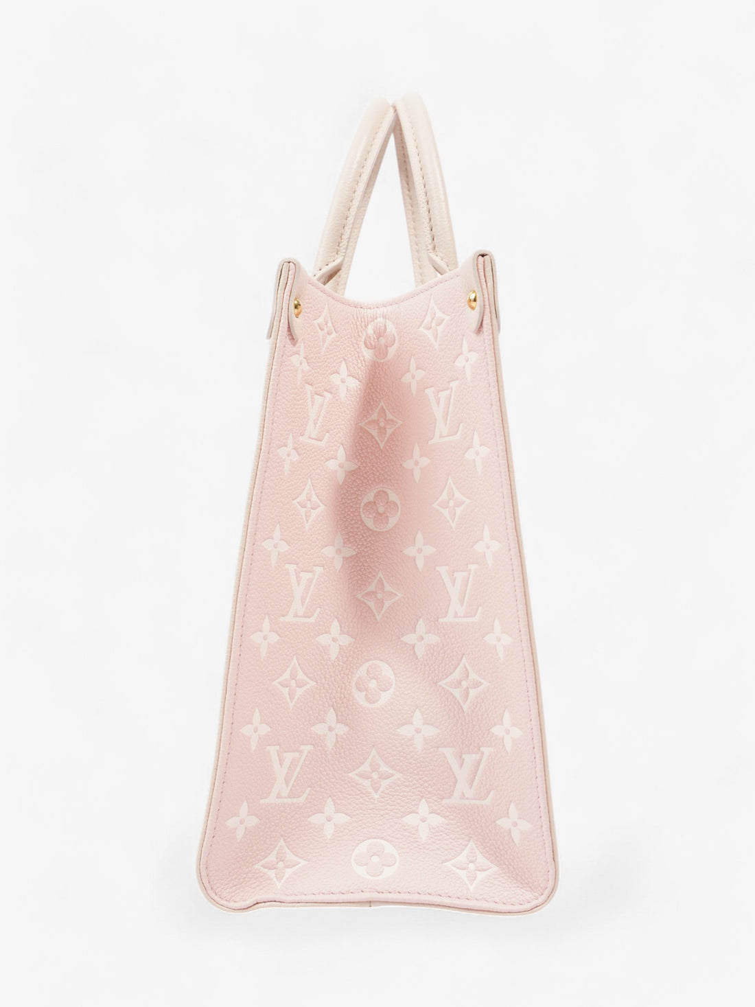 Louis Vuitton OnTheGo Rose Beige  / Monogram Empriente / Yellow Empreinte Leather MM
