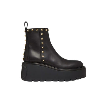 VALENTINO GARAVANI UNIQUEFORM CALFSKIN ANKLE BOOT BLACK 1W2S0VS0MMD 0NO