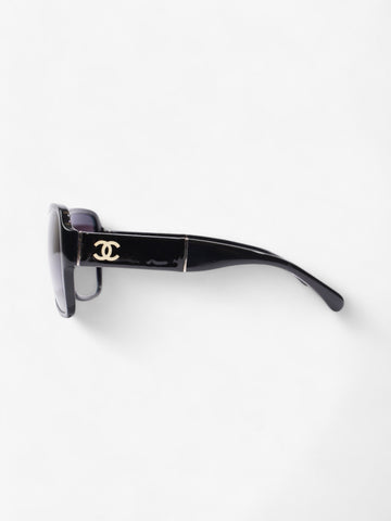 Chanel CC Sunglasses Black Acetate 135mm