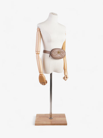 Gucci CS Marmont Belt Bag Porcelain Rose Matelasse Leather