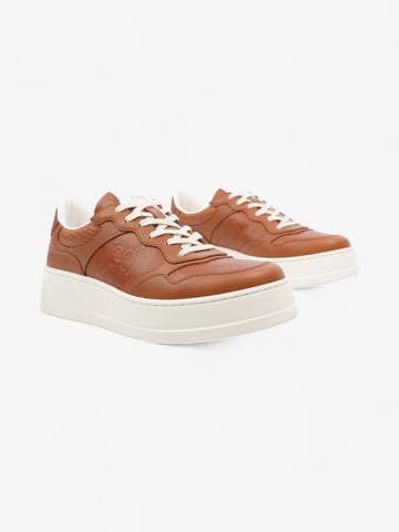 Gucci Chunky CS Embossed Sneakers Brown / White Leather EU 41.5 UK 7.5