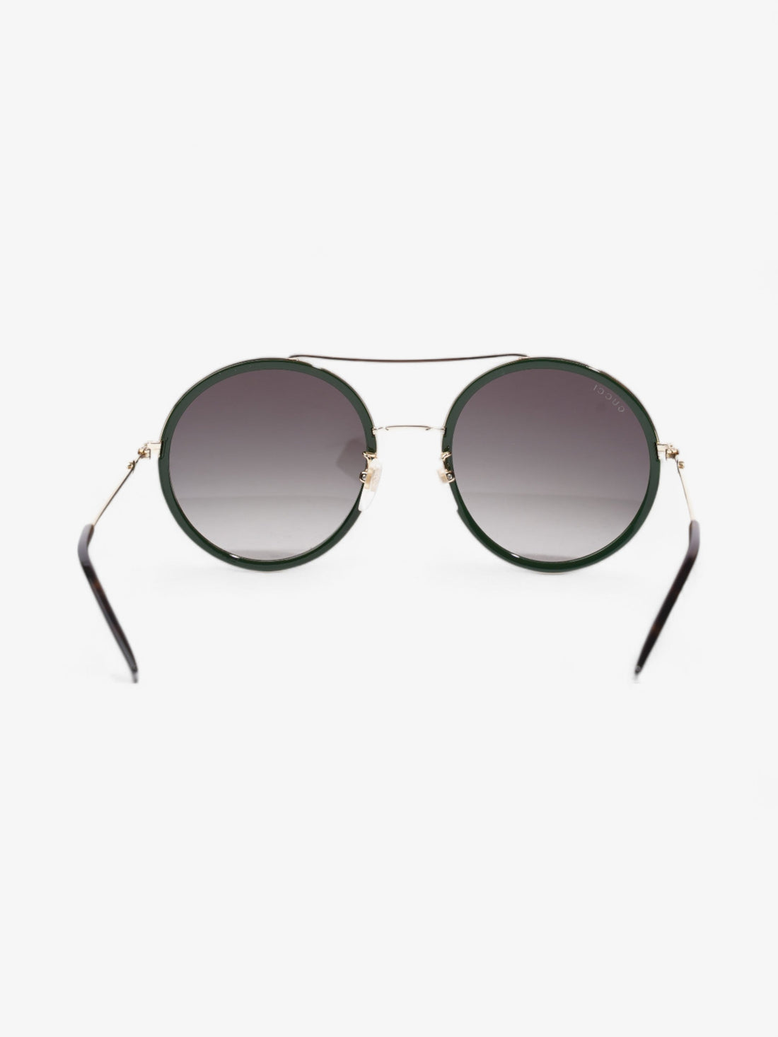 Gucci Round Sunglasses Green / Red Base Metal 140mm