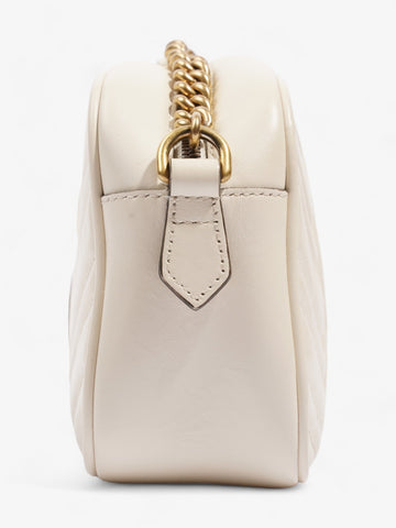Gucci CS Marmont White Matelasse Leather Small