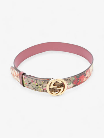 Gucci Interlocking G Belt CS Supreme Floral Coated Canvas 80cm 32"