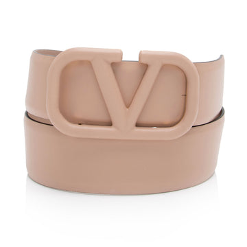 Valentino Calfskin VLogo Signature Belt - Size 28 / 70 (SHF-uW3url)