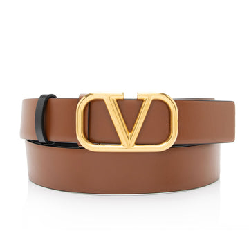 Valentino Calfskin VLogo Signature Reversible Belt - Size 34 / 85 (SHF-FzaZUu)
