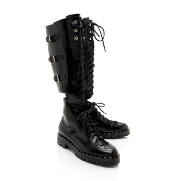 Valentino Leather Rockstud Soul Split Boots - Size 8.5 / 38.5