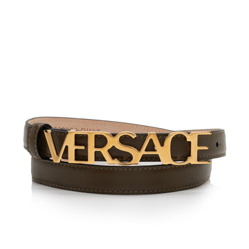 Versace Calfskin Greca GoddeVS Skinny Belt - Size 32 / 80 (SHF-tSxqCn)