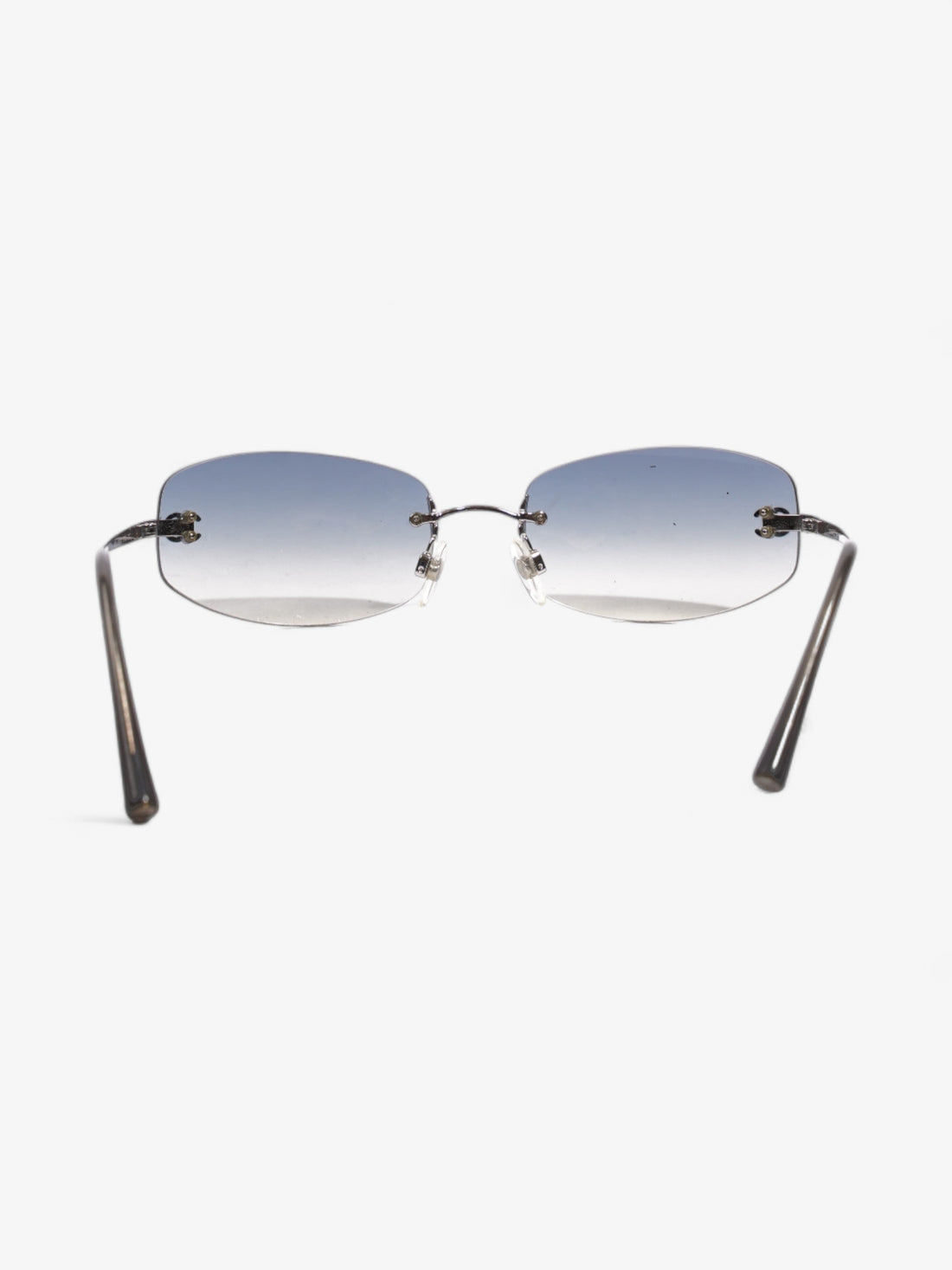 Chanel Transparent Classic Sunglasses Silver Acetate 130mm
