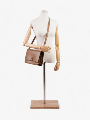 Burberry TB Logo Bag Tan Leather