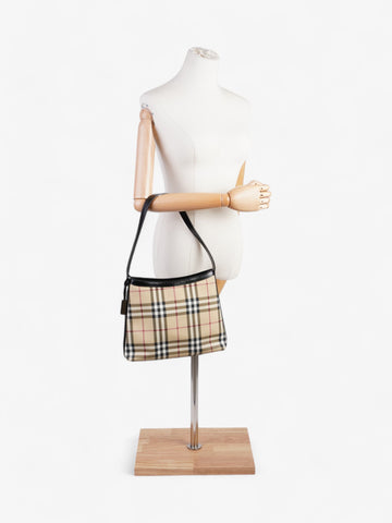 Burberry Vintage Shoulder Bag Nova Check / Black Canvas