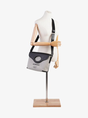 Burberry Horseferry Print Grey / Black Canvas