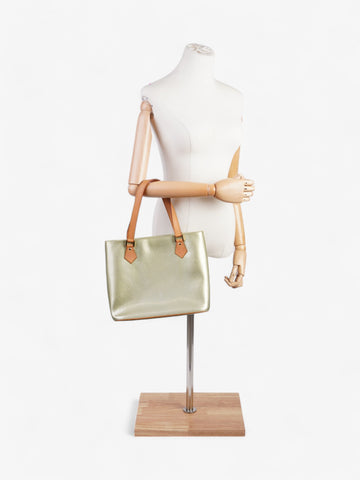 Louis Vuitton Houston Monogram Vernis / Apple Green Vernis Leather