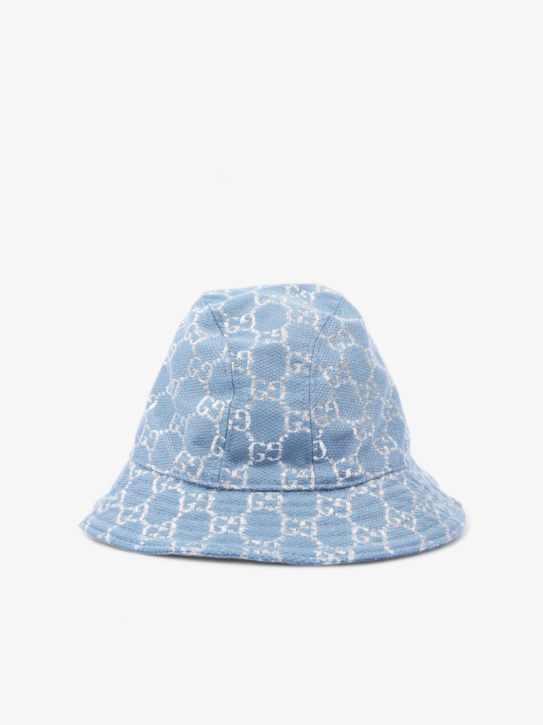 Gucci Lame Bucket Hat Blue / Silver Canvas S