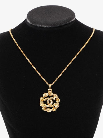 Chanel Coco Mark Necklace Gold Gold Plated 40.3cm
