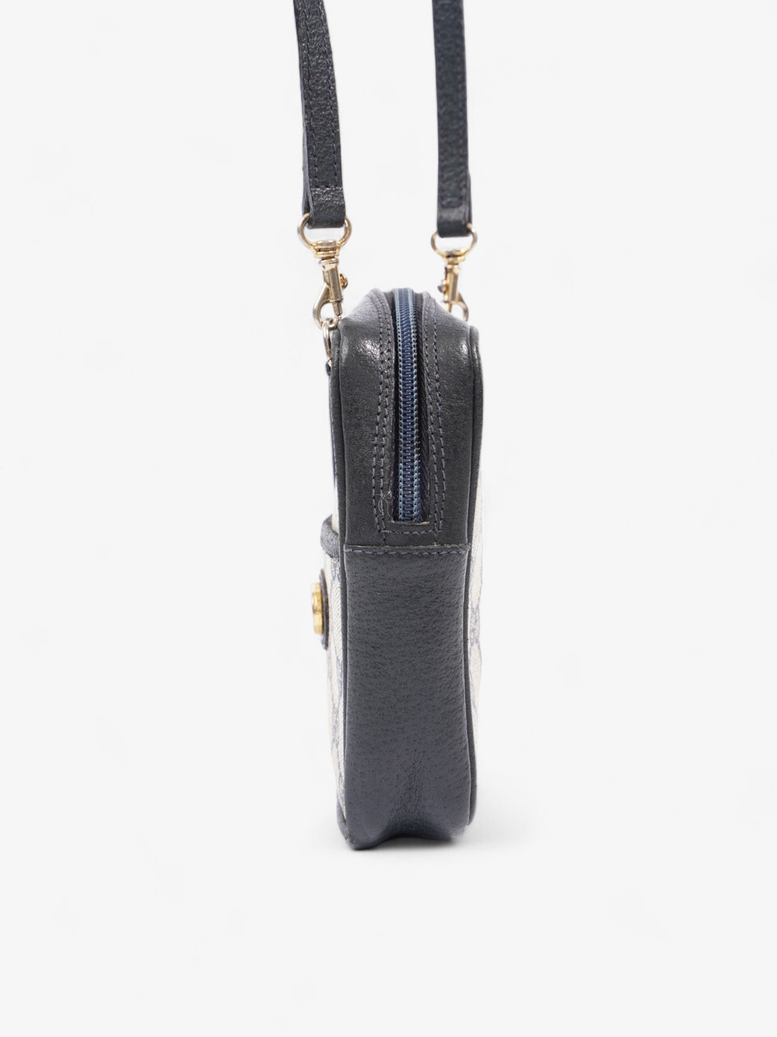 Gucci CS Supreme Shoulder Bag  Navy / Beige Leather