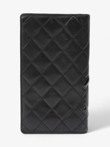 Chanel Cambon Line Lam Wallet Black Leather