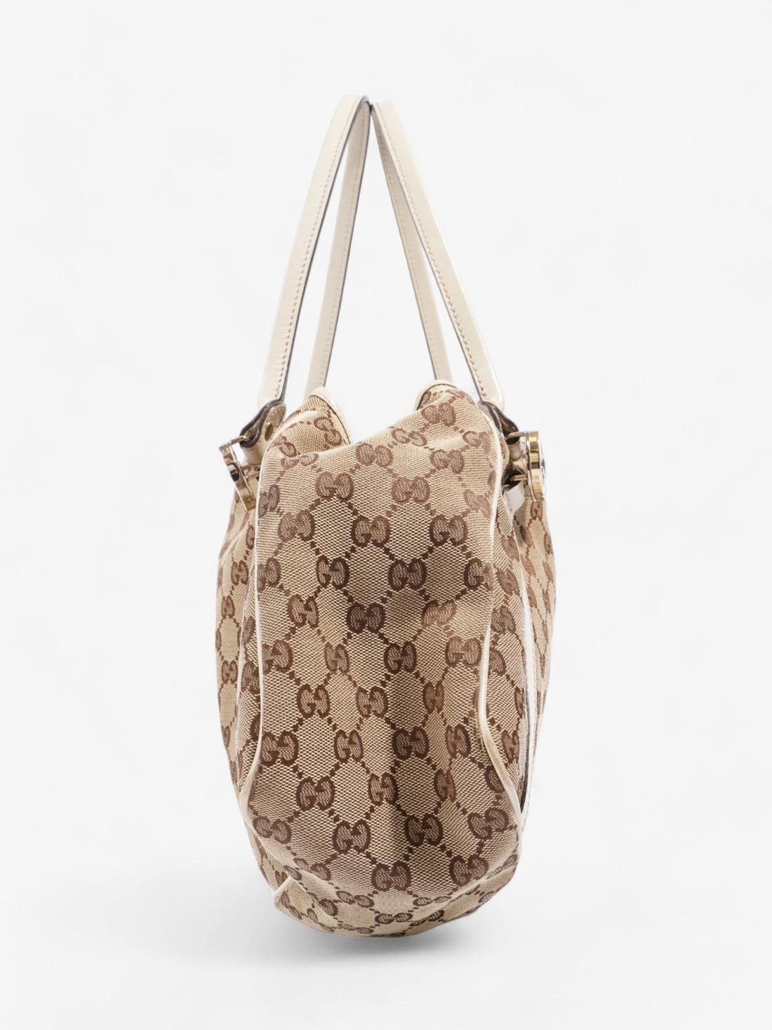 Gucci Twins Tote Beige And Ebony CS Supreme / White Canvas