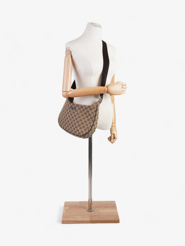 Gucci CS Canvas Shoulder Bag Beige / Brown Canvas