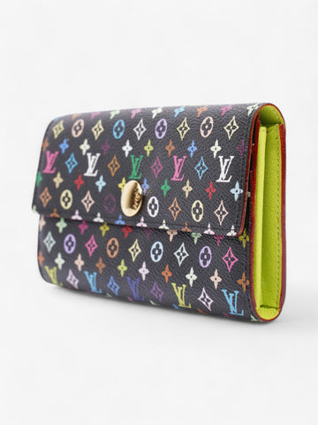 Louis Vuitton Sarah Wallet Black / Multicolour Coated Canvas