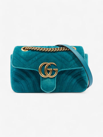 Gucci CS Marmont Turquoise  Velvet Mini