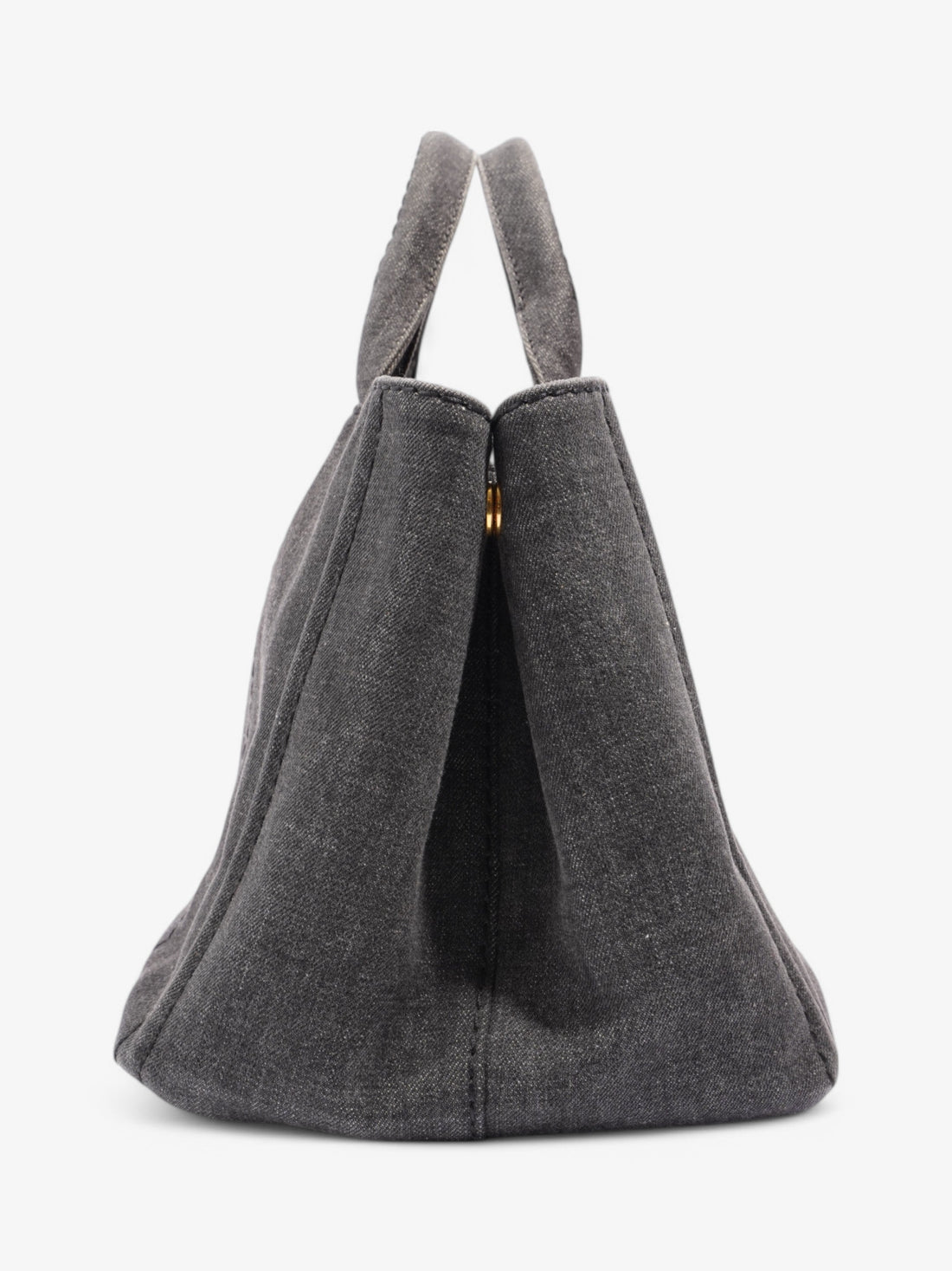 Prada Canapa 2 Way Bag Black Denim