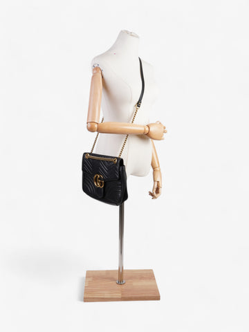 Gucci CS Marmont Black Matelasse Leather Medium