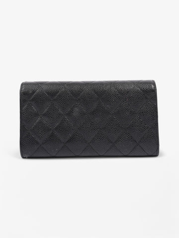 Chanel Classic Long Flap Wallet Black Caviar Leather