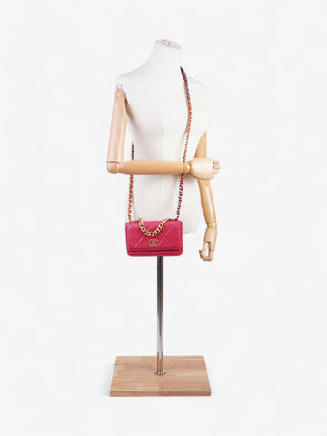 Chanel 19 Wallet on Chain Pink Lambskin Leather