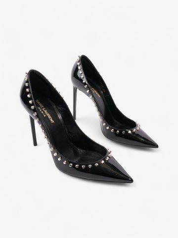 Saint Laurent Saint Zoe Heels 105 Black Patent Leather EU 39 UK 6