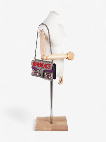 Gucci Embroidered Dionysus CS Supreme / Purple / Red Canvas Small