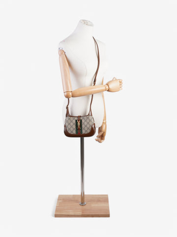 Gucci Jackie 1961 CS Supreme / Brown / Green Coated Canvas Mini