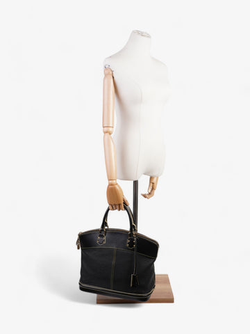 Louis Vuitton Lockit Black / Yellow Calfskin Leather PM
