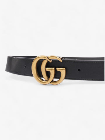 Gucci CS Marmont Belt Black / Gold Leather 85cm / 34"